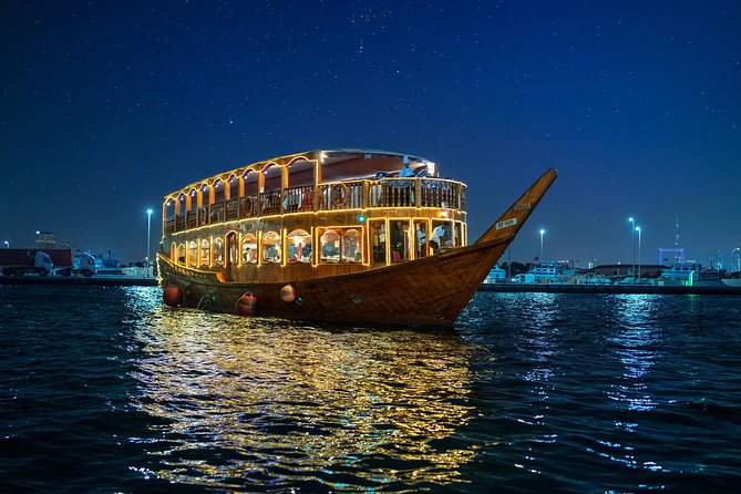 Dubai Creek Luxury Dhow Dinner Cruise with Optional Transfer - Boarding at Al Seef at 8:30 pm