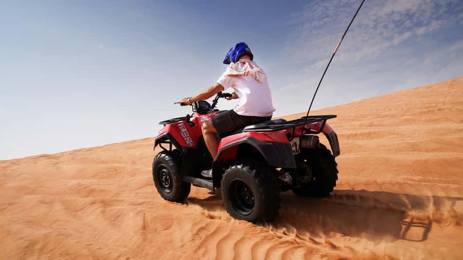 Dubai Desert Adventure: Red Dunes Guided Quad/Polaris & BBQ - What the one-hour ride is really like