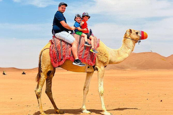 Dubai: Desert Camel Ride with Live Shows & BBQ Buffet Dinner - A calm hour on a camel at sunset