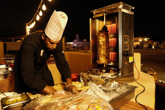 Dubai Desert Camp Dinner with BBQ, Dinner, Camel Ride & Shows - The BBQ banquet is better than a simple camp meal