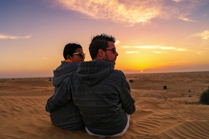 Dubai Desert Journey: Red Dunes Safari with BBQ in Bedouin Camp - Sandboarding and the desert sunset