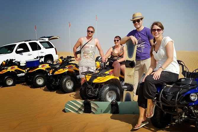 Dubai Desert Morning Tour in 4WD Vehicle: Camel Ride, Quad Bike Tour, Sandboarding, and Camel Farm - Camel riding: traditional feel, short duration