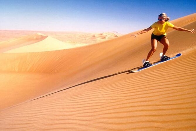 Dubai Desert Safari 20 mins Dune Bashing BBQ Live Show Camel Ride - Twenty minutes of dune bashing at Lahbab