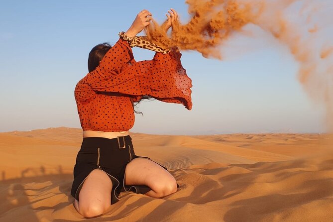 Dubai: Desert Safari 4x4 Dune with Camel Riding and Sandboarding - Lahbab dune bashing and sandboarding