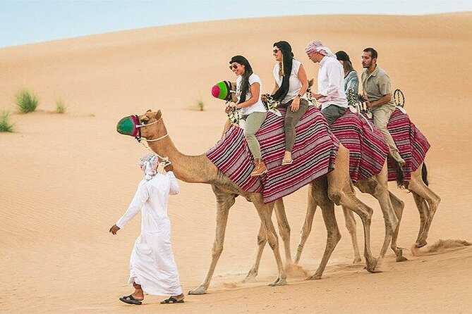 Dubai Desert Safari Adventure, 60mins ATV, Camel Ride, Shows, BBQ - Camel riding, sandboarding, and desert photos