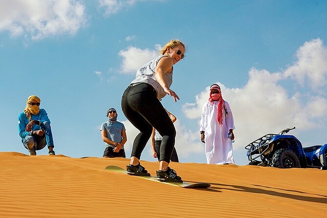 Dubai Desert Safari Adventure, 60mins ATV, Camel Ride, Shows, BBQ - Red dunes, dune bashing, and the first rush of the day