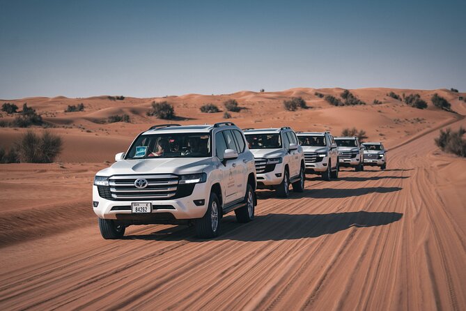 Dubai Desert Safari: Camel Ride, Sandboarding, BBQ & House Drinks - Leaving Dubai for the desert reserve