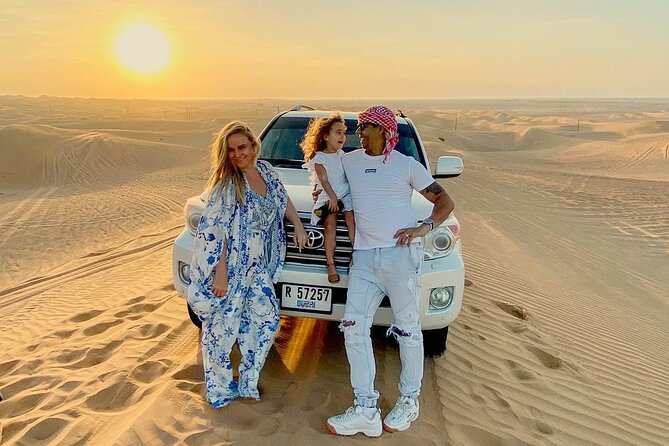 Dubai Desert Safari Dune Bashing, Camel Ride, Sand Boarding, BBQ Dinner. - Evening shows from belly dancing to fire