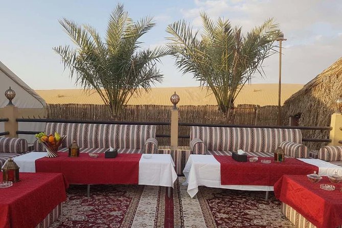 Dubai Desert Safari evening with VIP Treat , BBQ Buffet and Exciting Liveshows - Dune bashing in a 4x4 Land Cruiser
