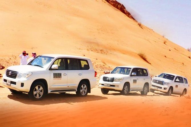 Dubai Desert Safari Exclusive jeep, activities, shows (01-05 persons) per jeep - Sandboarding, camels, and the camp arrival