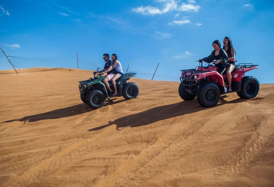 Dubai: Desert Safari, Quad Bike, Camel Ride and Sandboarding - FAQ