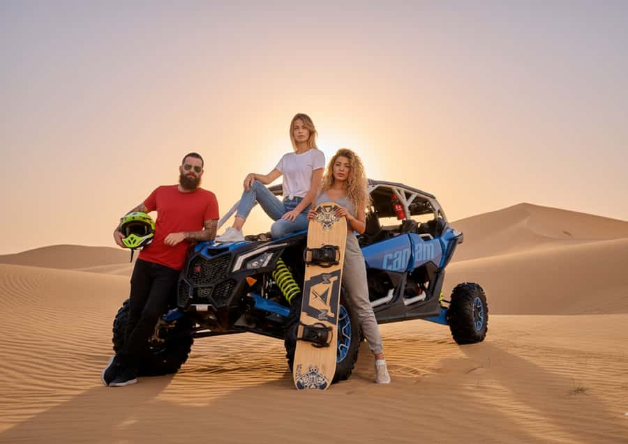 Dubai: Desert Safari, Quad Bike, Sandboarding, Camels & BBQ - The shared camp and its generous list of extras