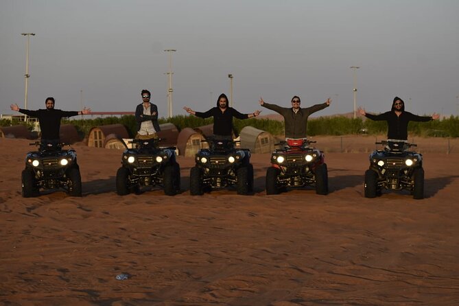 Dubai Desert Safari with ATV(optional)& Sandboarding Experience with BBQ Dinner - Camel riding at the Bedouin-style camp