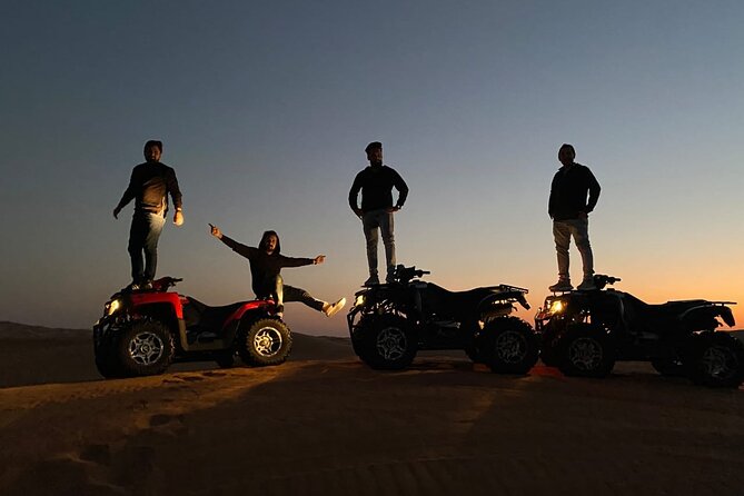 Dubai Desert Safari with ATV(optional)& Sandboarding Experience with BBQ Dinner - BBQ buffet, free drinks, and evening shows
