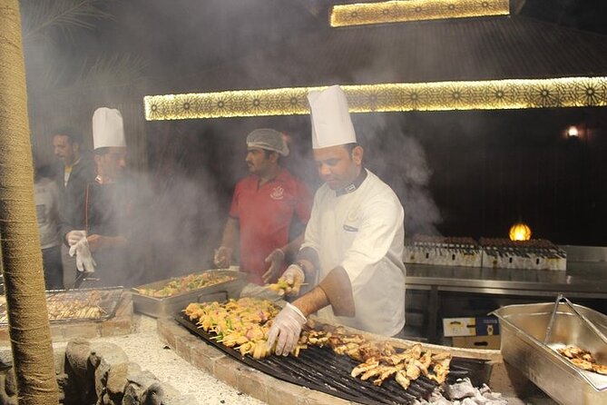 Dubai Desert Safari with BBQ And 4W Land Cruiser Dune Bashing Experience - Entering the desert camp