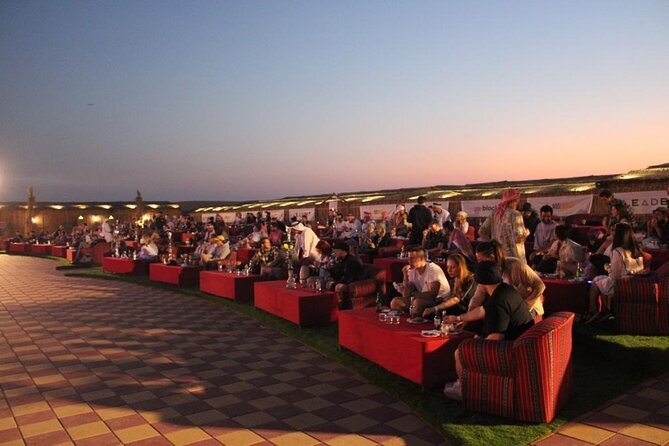 Dubai Desert Safari: with Camel Ride, live entertainment and bbq - The desert camp shifts the mood from activity to dinner