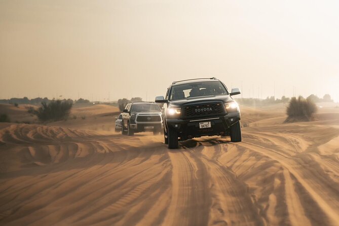 Dubai Desert Safari with Camel Ride, Sand surf, & BBQ Dinner - Shawarma, falafel, and the BBQ dinner