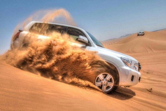 Dubai Desert Safari with Camel Riding, Sand Boarding,BBQ Dinner and 3 Live Shows - Key points at a glance