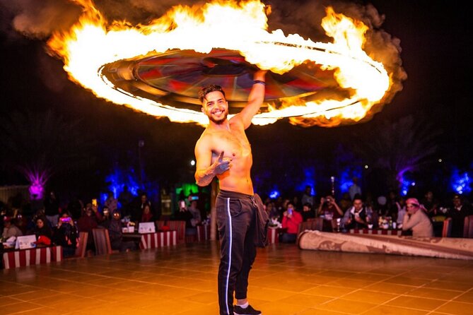 Dubai Desert Safari with dune bashing and Dinner - The camp adds food, costumes, henna, and shisha