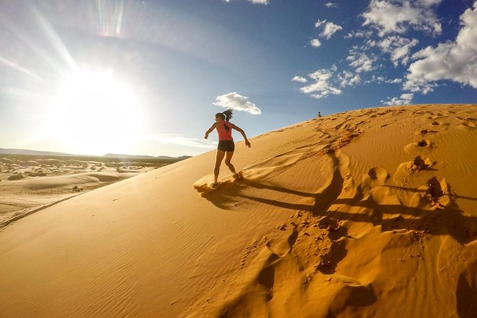 Dubai Desert Safari with Dune Bashing, Camel Rides & BBQ - The sunset stop on a high dune