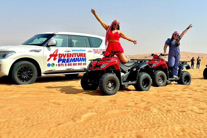 Dubai Desert Safari with Quad Bike, Dune Bashing, Camel Ride, Sand Boarding &BBQ - Guides can shape the whole day