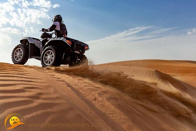 Dubai Desert Safari with Quad Bike, sandboarding, live show & BBQ - Sandboarding with no complicated setup