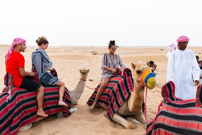 Dubai Desert Safari with Quads, BBQ Dinner, Camel ride, & Shows - Dune bashing near sunset