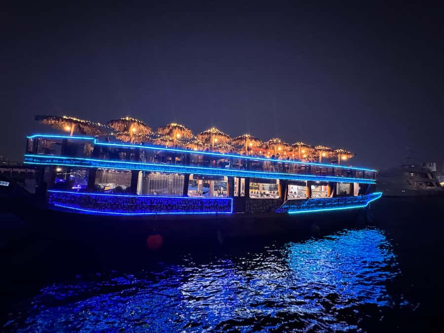 Dubai Dhow Cruise Creek,Marina Shows,Buffet & Drinks options - Two Dubai nights in one cruise choice