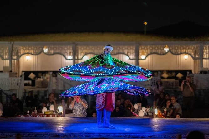 Dubai Dunes Safari With Quad Bike, Camel Ride, BBQ Dinner & Live Shows - Sunset photos with a camel ride
