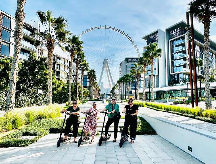 Dubai: E-Scooter Guided Tour of Marina, JBR & Bluewaters - Address Beach Resort connects the island to JBR