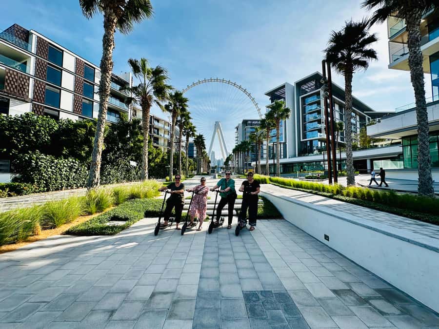 Dubai: E-Scooter Guided Tour of Marina, JBR & Bluewaters - Marina Walk shows the district at its most photogenic