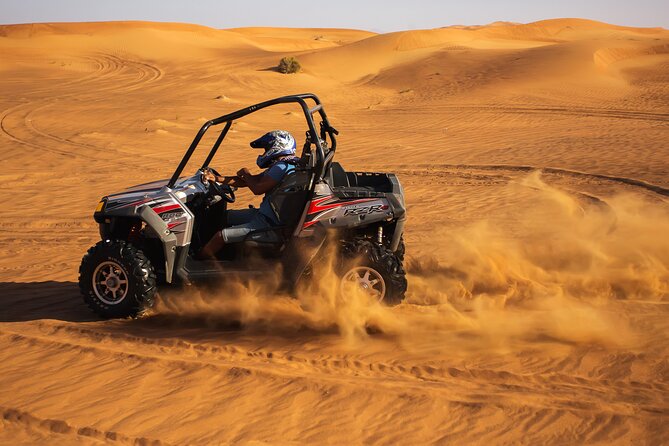 Dubai Evening Desert Safari With BBQ Dinner - Sandboarding and desert photo stops