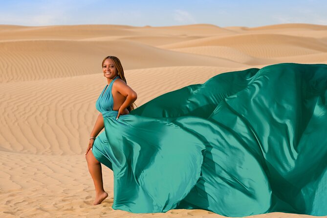 Dubai Flying Dress Private Photoshoot in the Desert - Choosing your dress and color