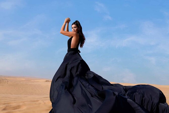 Dubai Flying Dress Private Photoshoot in the Desert - Private pickup makes the desert plan easier