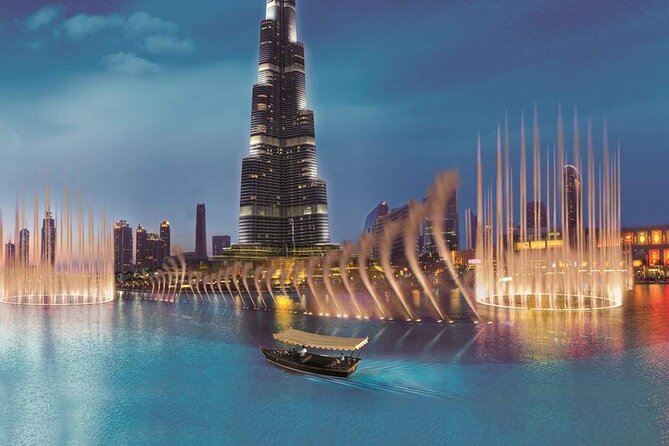 Dubai Fountain Show Boat Lake Ride Ticket - The Dubai Fountain from the water