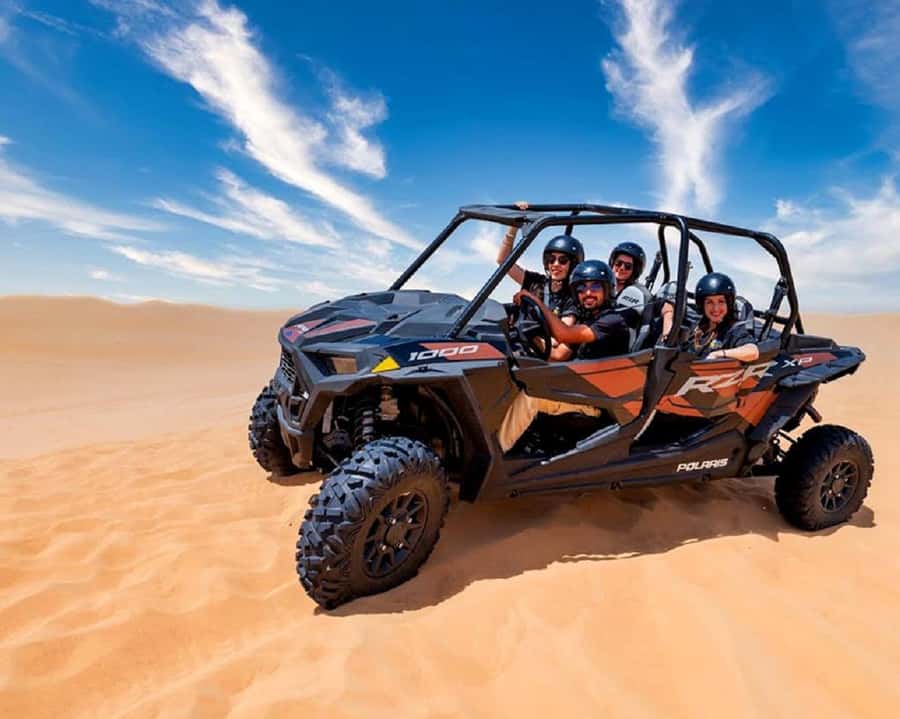 Dubai: Guided Dune Buggy Driving Experience in the Desert - Following the guide across the Dubai dunes