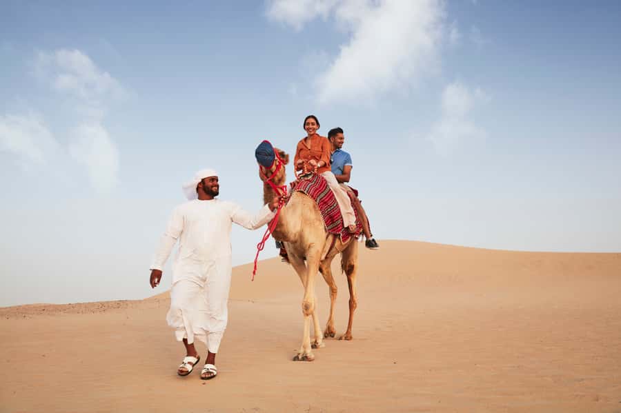 Dubai: Half-Day Camel Trekking with Al Marmoom Breakfast - Arabic coffee, dates, and the falcon encounter