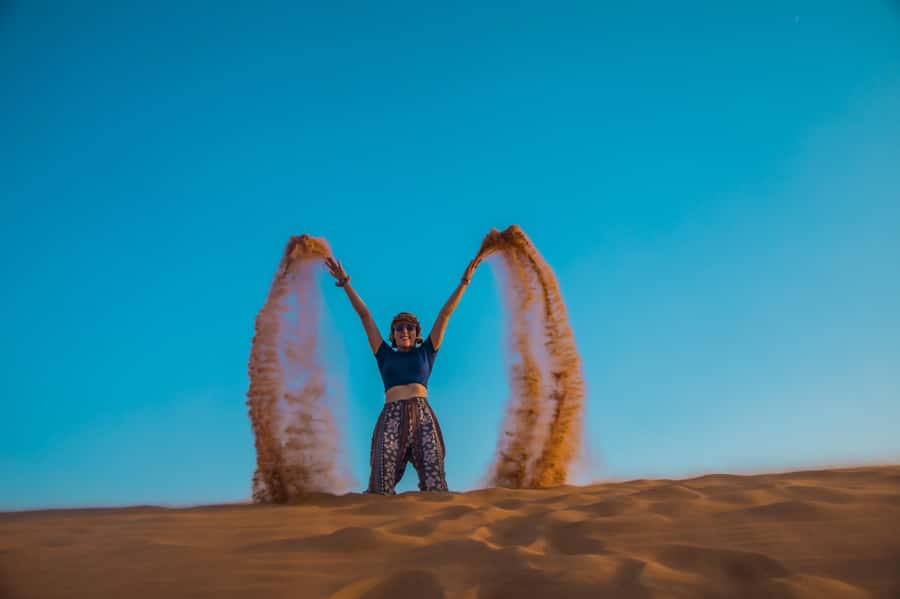 Dubai: Half-Day Desert Safari, Camel Ride, ATV & Dune Buggy - Falcon photos and small touches that help