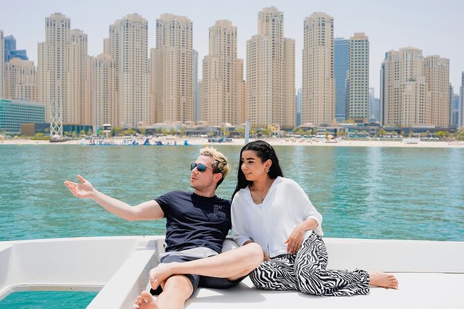 Dubai Harbour Luxury Yacht Tour with BBQ & Drinks - Bluewaters Island and the giant Ferris wheel