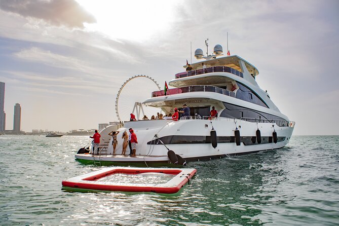 Dubai Harbour Super Yacht Experience with gourmet & Drinks - From Ain Dubai to Bluewaters Island