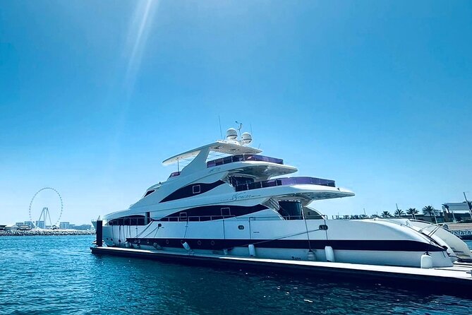 Dubai Harbour Super Yacht Experience with gourmet & Drinks - Boarding at Dubai Harbour