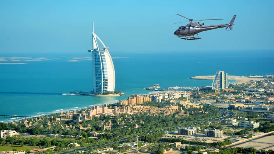 Dubai: Helicopter Ride, Desert Safari, Camels & Refreshments - The transfer to Palm Jumeirah