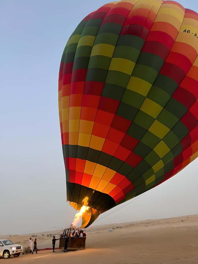 Dubai: Hot Air Balloon, Camel Ride, Desert Safari & More - Sunrise over the Dubai Desert Conservation Reserve