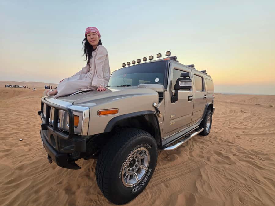 Dubai Hummer Safari Adventure & Traditional Dress Photoshoot - Shows, music, and the Ramadan change