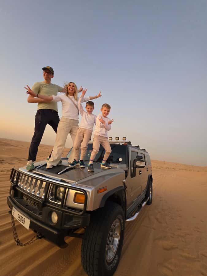 Dubai Hummer Safari Adventure & Traditional Dress Photoshoot - Pickup sets the pace for the afternoon