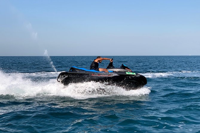 Dubai: Jet ski Adventure Rides Burj Al Arab, Burj Khalifa & Atlantis - Dubai Marina and the Burj Khalifa view