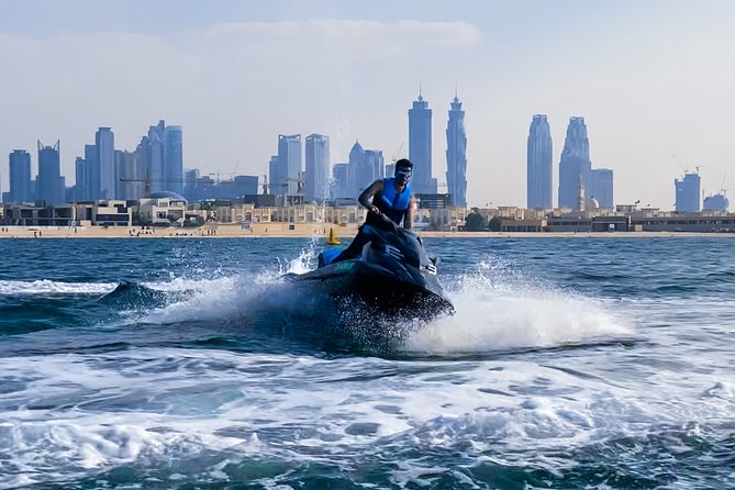 Dubai : Jet Ski Ride to Burj Khalifa & Burj Al Arab with Juice - Burj Al Arab, Palm Jumeirah, and Dubai Eye views
