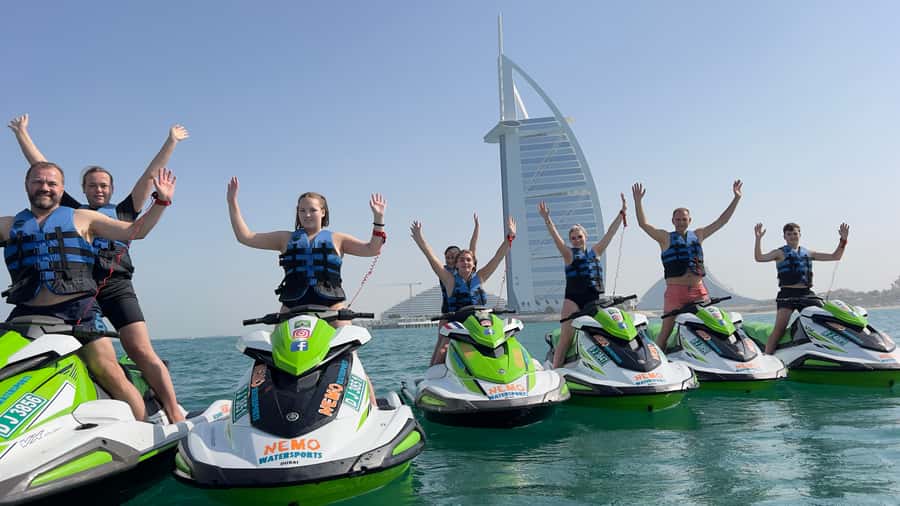 Dubai: Jet Ski to Atlantis with Videos, Photos and Ice Cream - Ice cream, pizza, and the marina finish