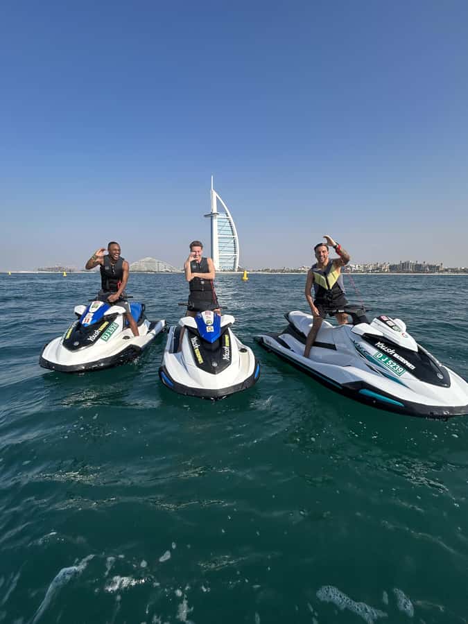 Dubai: Jet Ski Tour of Burj Al Arab with Photos - A short return route with Burj Khalifa views