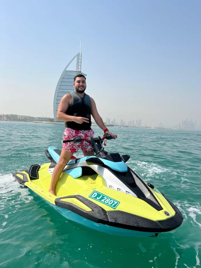 Dubai: Jet Ski Tour To Dubai marina, JBR - Cruising around Palm Jumeirah